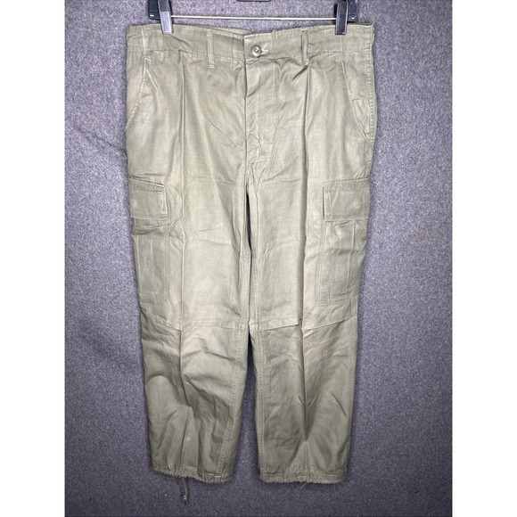 VTG Vietnam US Tropical Combat Trousers Jungle Pants Ripstop OG 107 Medium Short